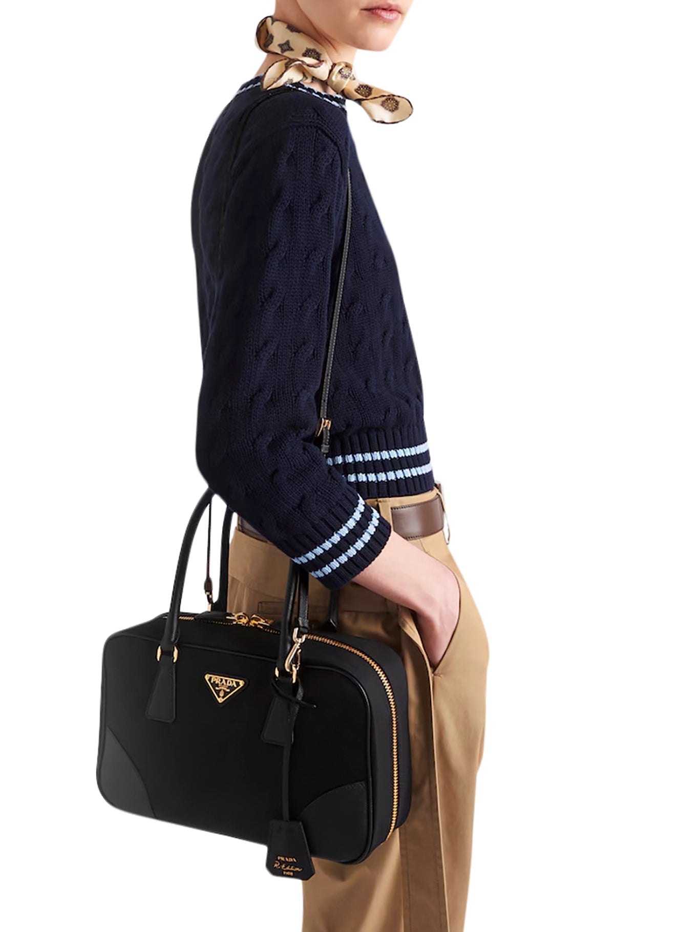 RE-EDITION 1978 MEDIUM TOP BAG IN RE-NYLON AND SAFFIANO