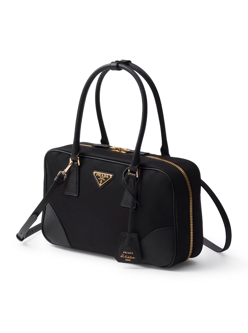 RE-EDITION 1978 MEDIUM TOP BAG IN RE-NYLON AND SAFFIANO