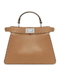PEEKABOO ISEEU SMALL SADDLERY BAG CAPPUCCINO COLOR