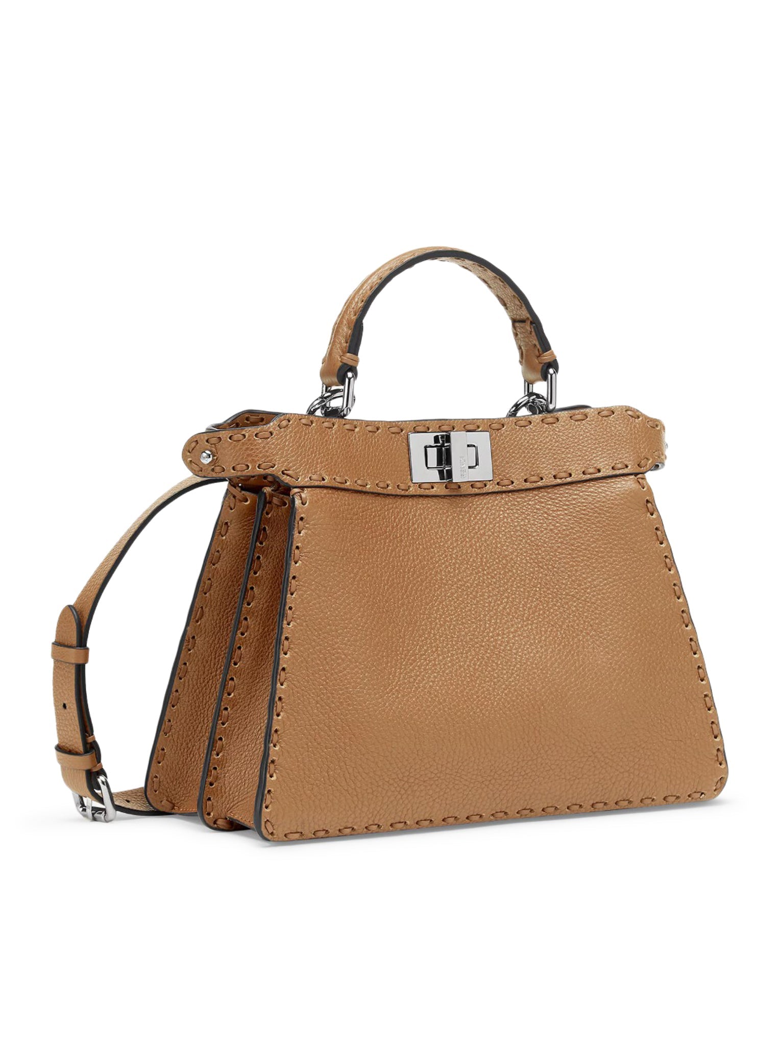 PEEKABOO ISEEU SMALL SADDLERY BAG CAPPUCCINO COLOR