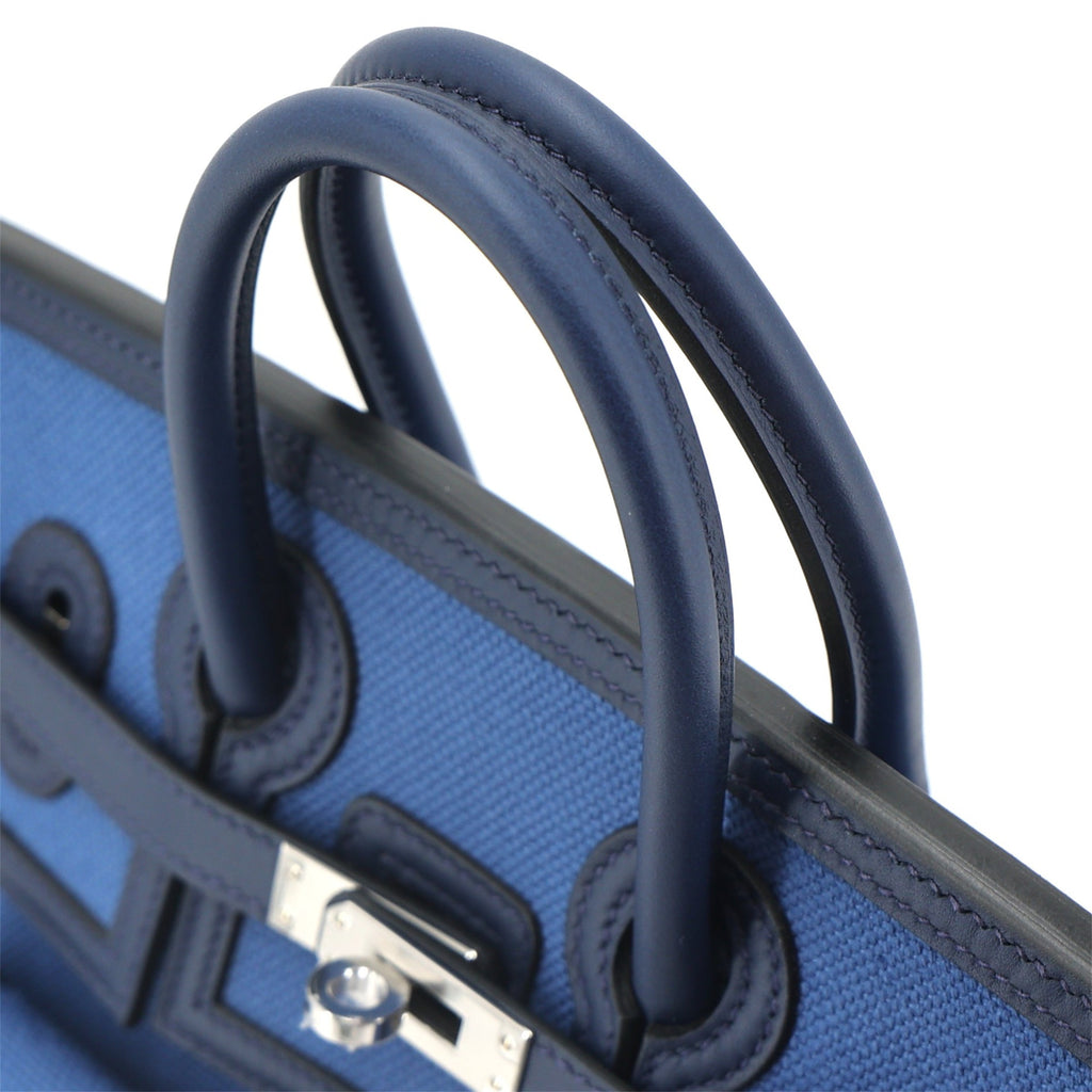 HERMÈS Limited Edition Birkin Cargo 25 Bleu Egee Toile Goeland canvas Swift Palladium hardware K (2025)