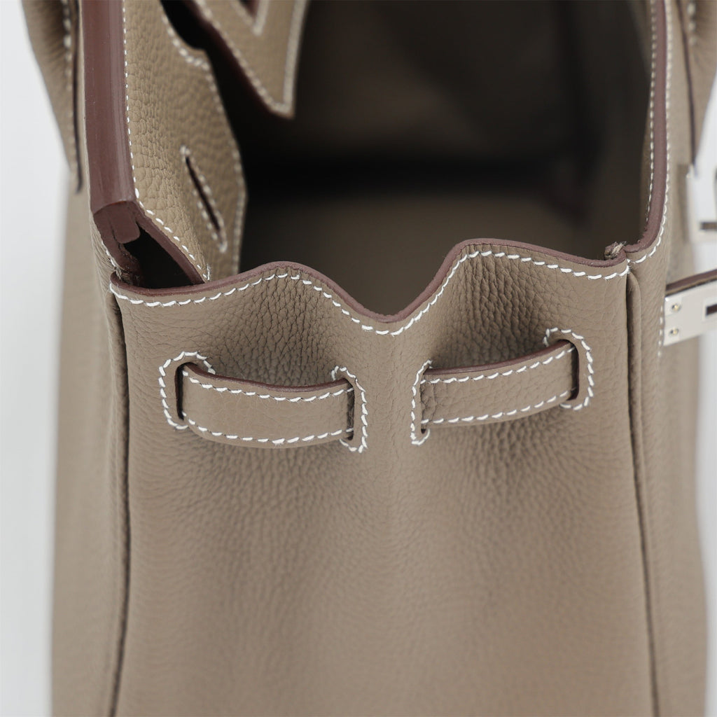 HERMÈS Birkin 25 Etoupe (18) Togo Palladium hardware K (2025)