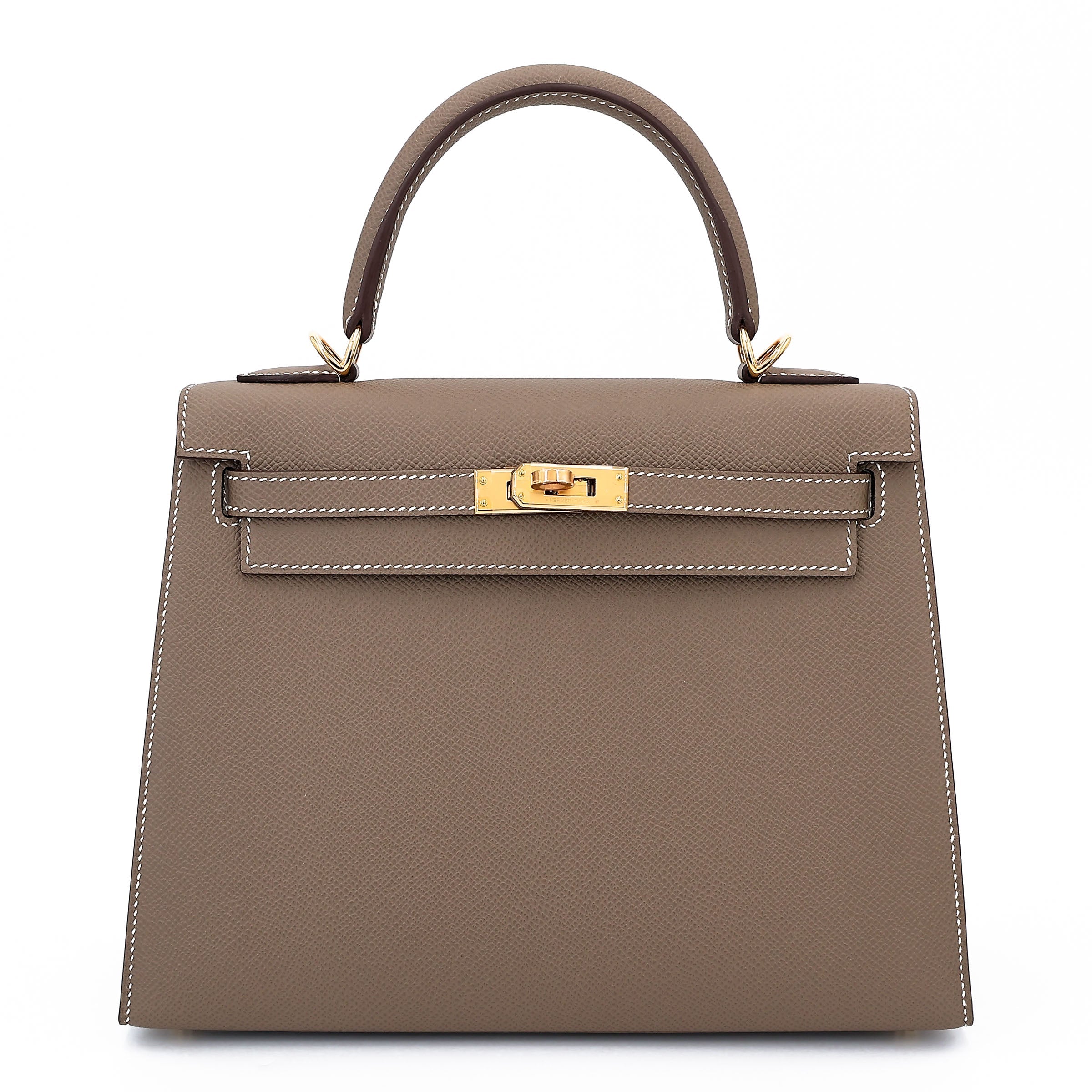 HERMÈS Kelly 25 Sellier Etoupe (18) Epsom Gold hardware K (2025)