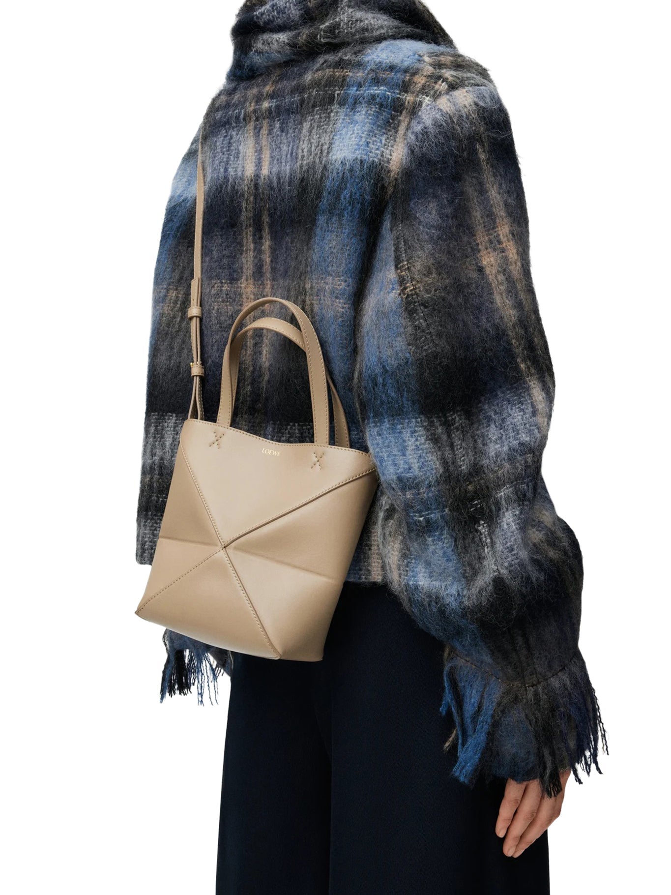 PUZZLE FOLD TOTE BAG IN POLISHED CALFSKIN