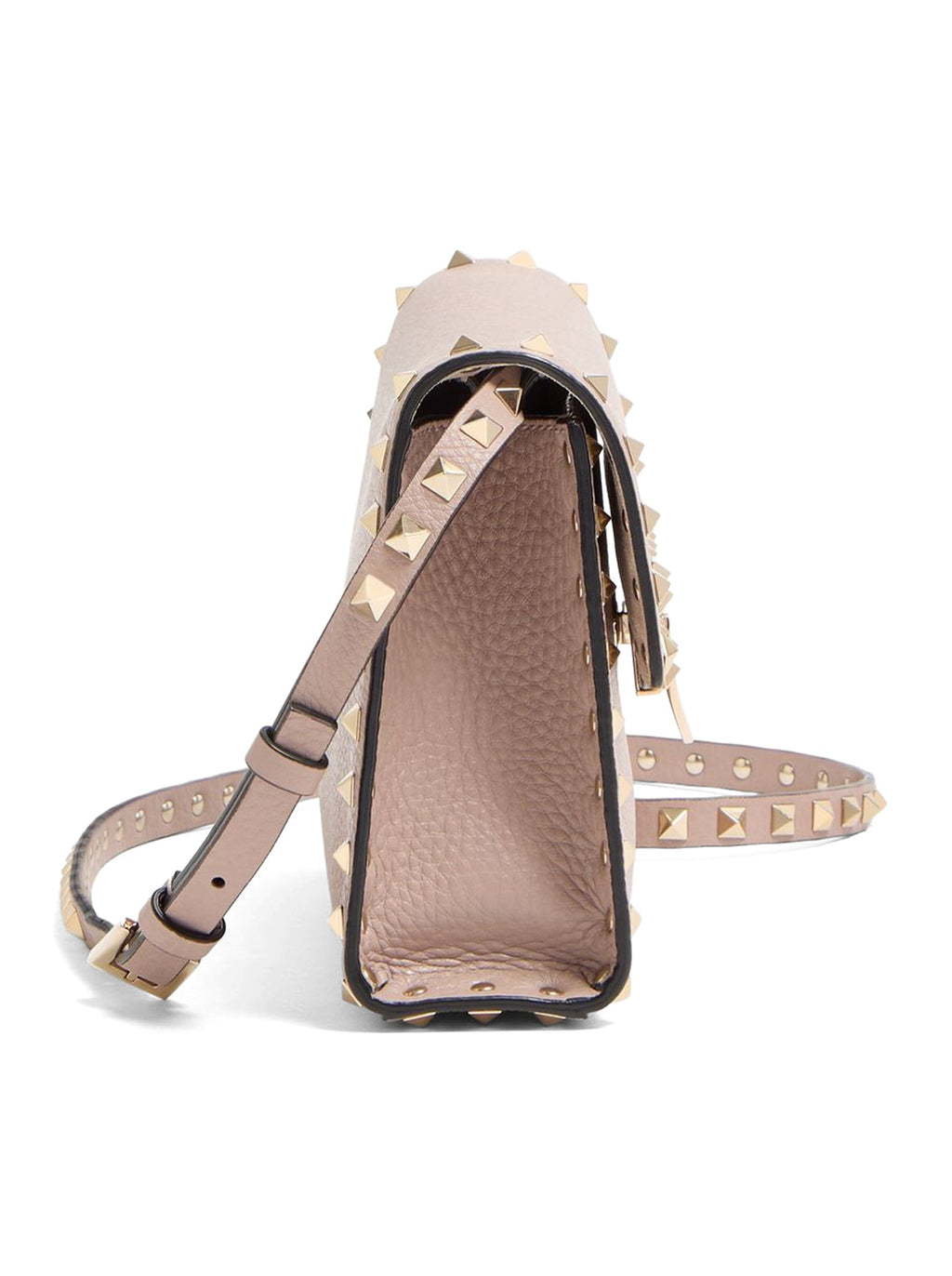 ROCKSTUD SMALL GARNET CALFSKIN CROSSBODY BAG