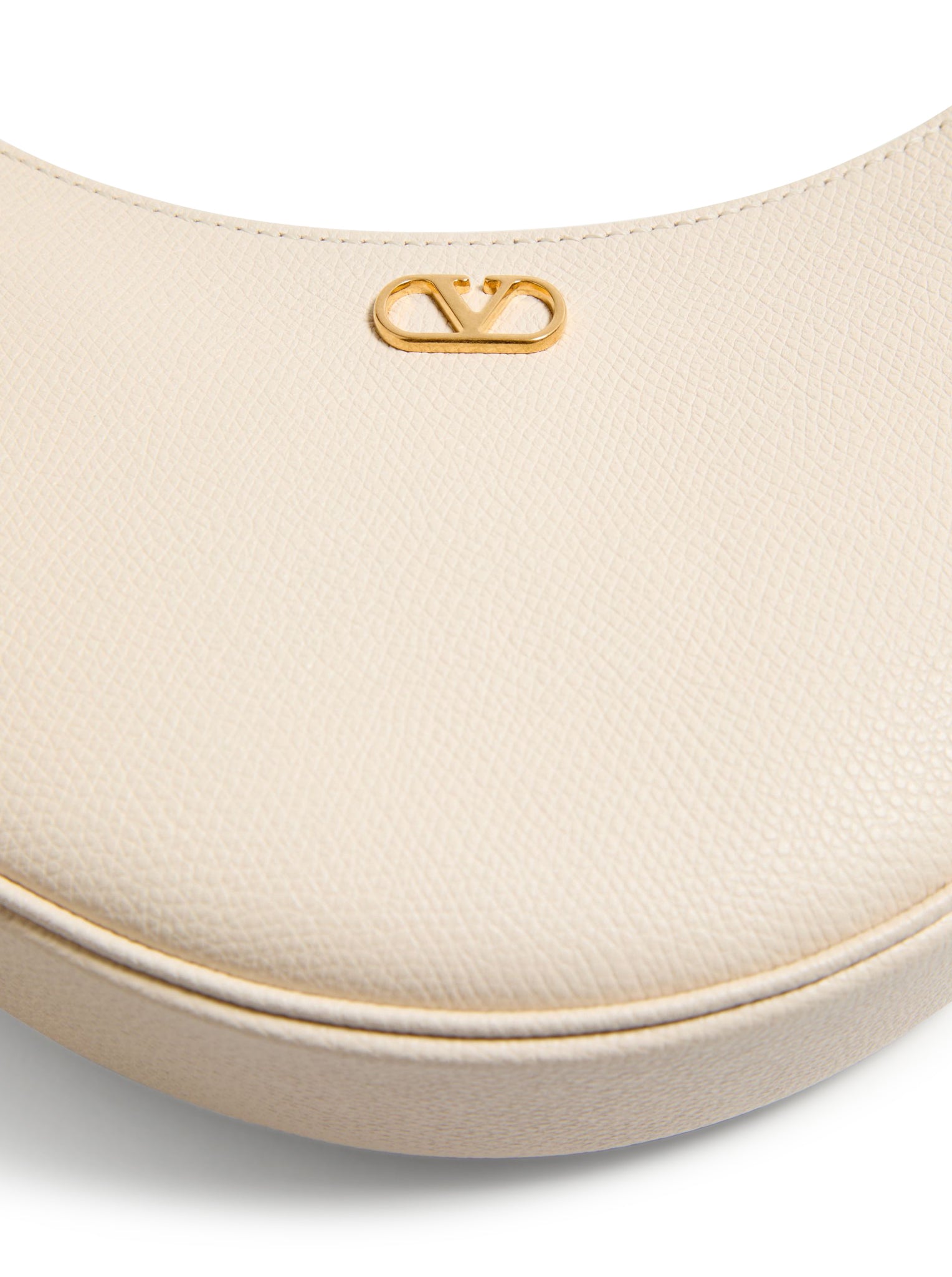 VLOGO SIGNATURE MINI HOBO BAG IN WHITE GARNET CALFSKIN
