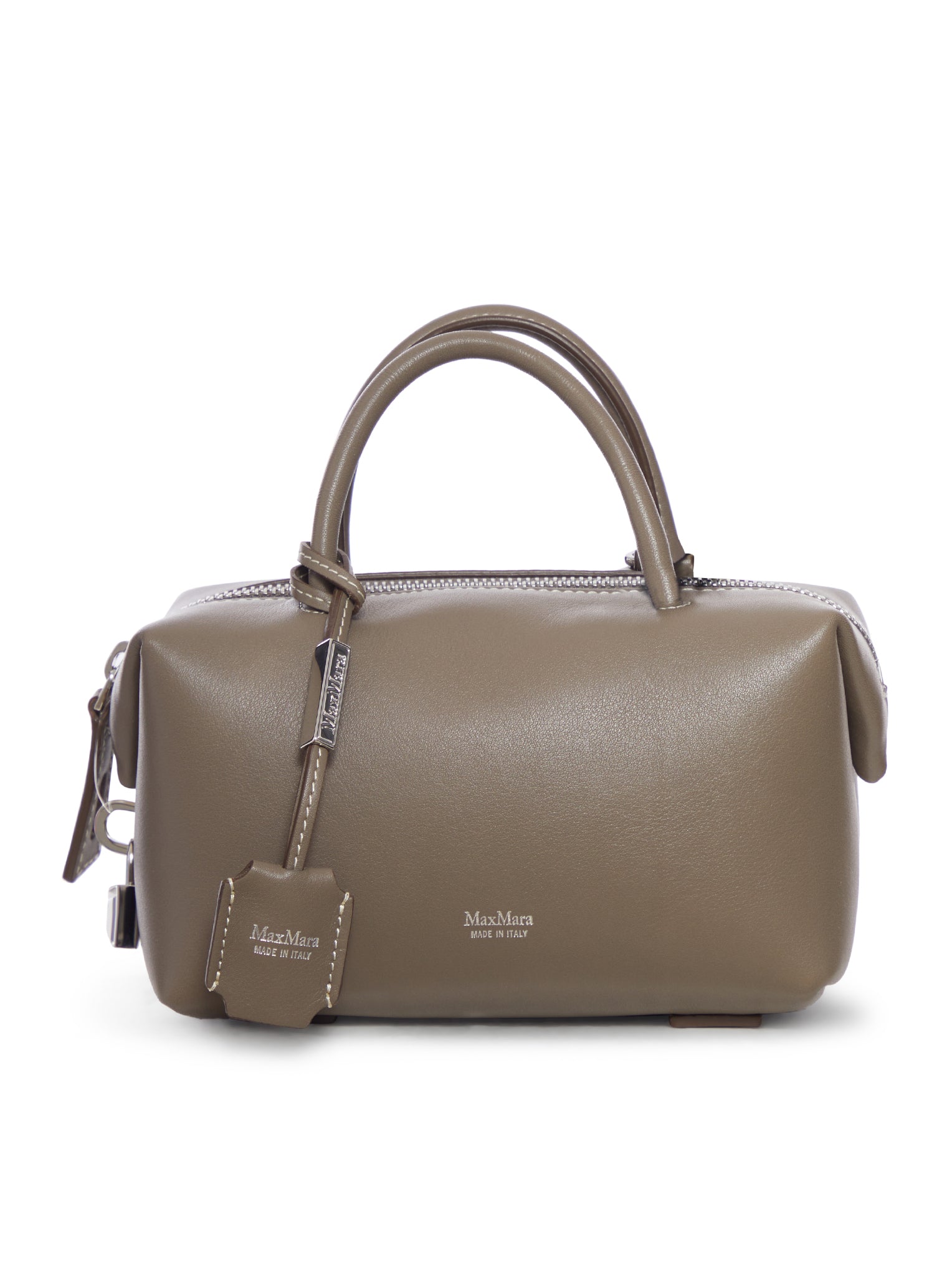 SMALL NATURAL LEATHER TOP HANDLE