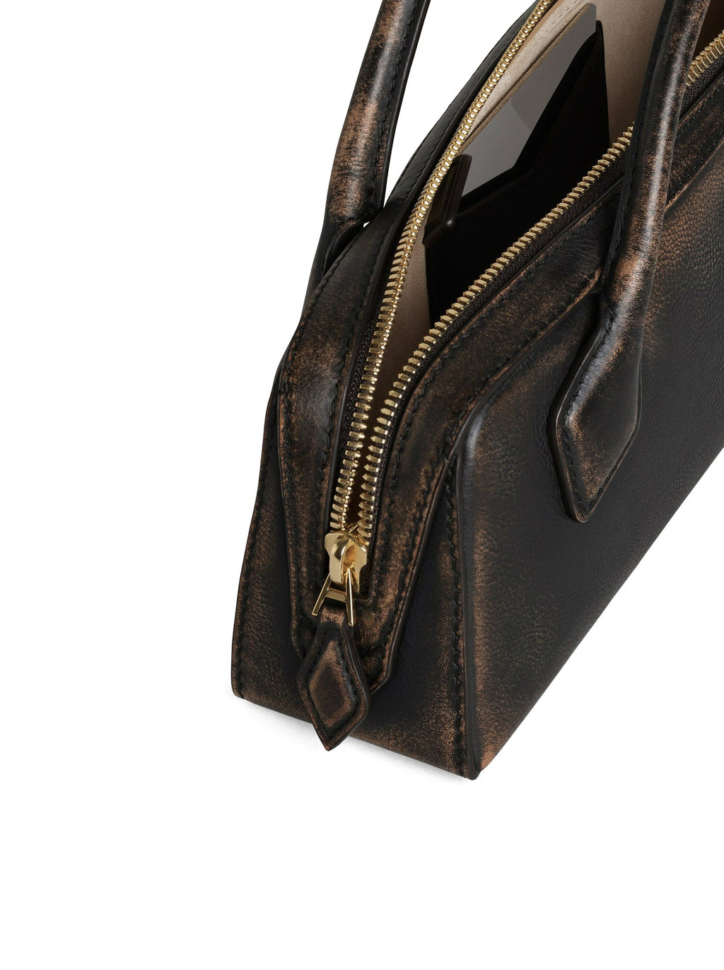 LE TECKEL POUCH IN AGED LEATHER