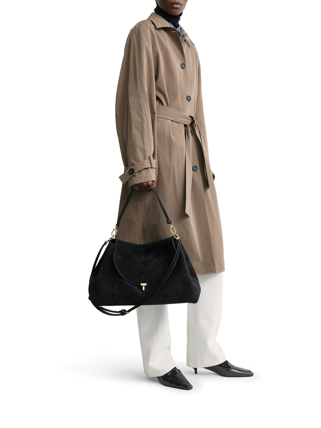T-LOCK SUEDE BAG