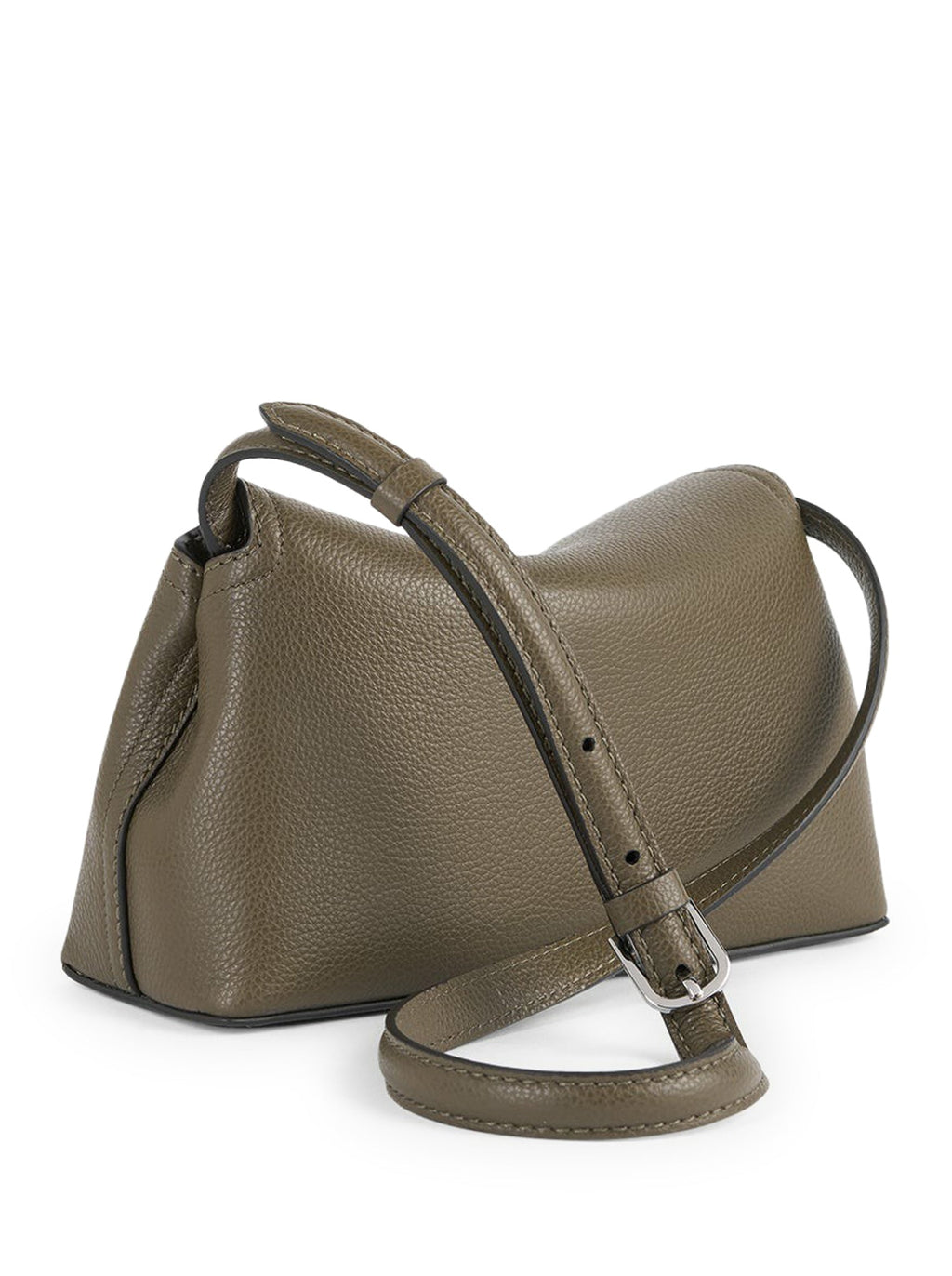 T-LOCK HAMMERED LEATHER CLUTCH
