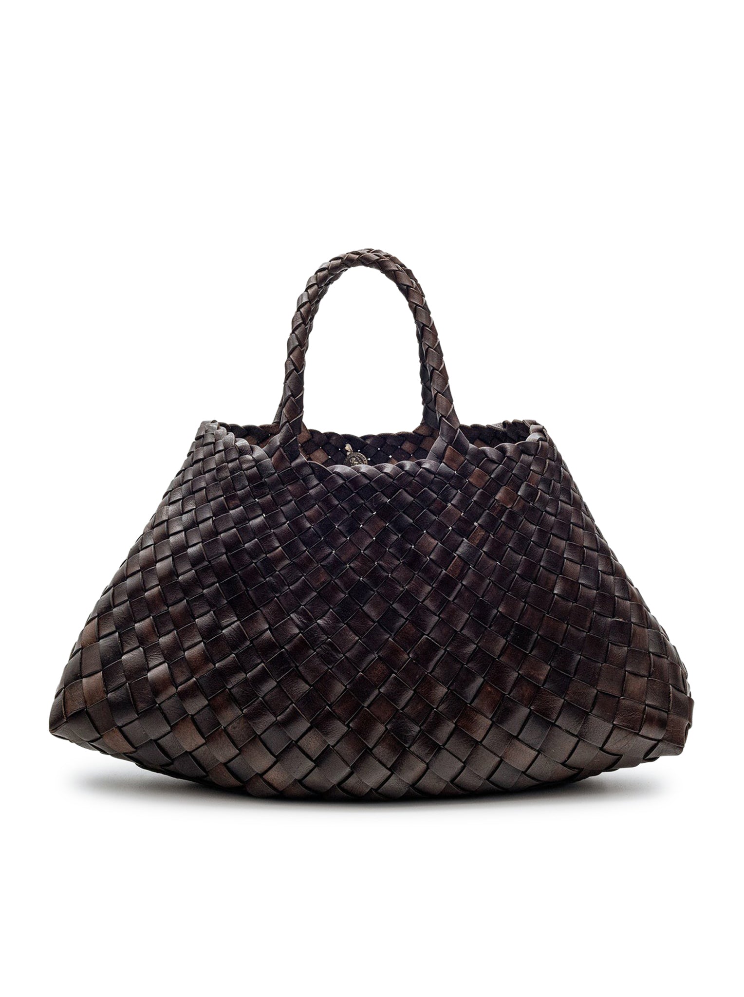 SANTA CROCE SMALL BROWN LEATHER BAG
