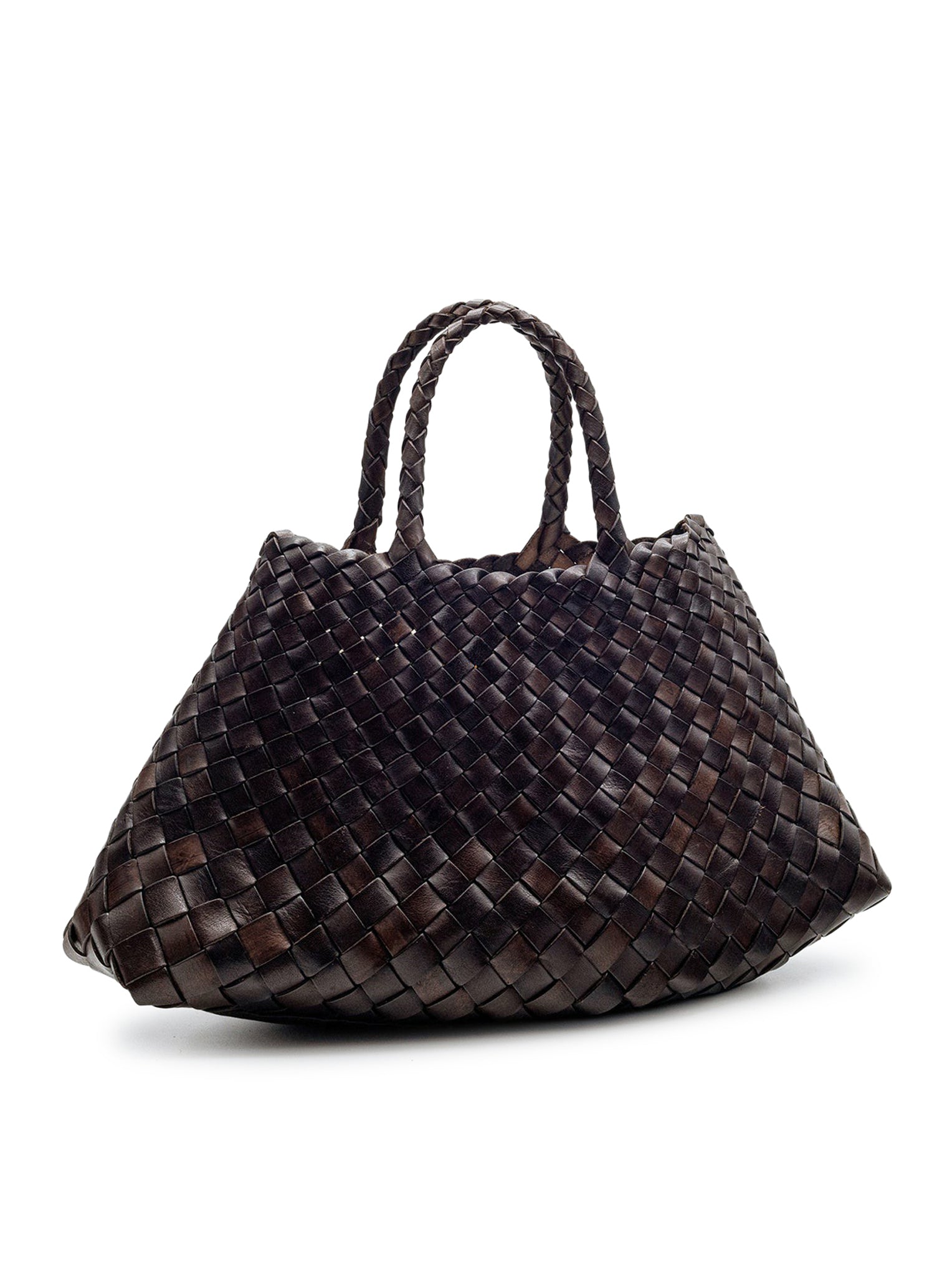 SANTA CROCE SMALL BROWN LEATHER BAG