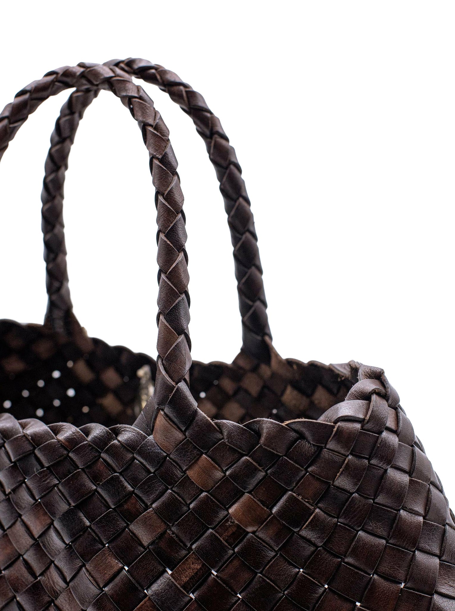 SANTA CROCE SMALL BROWN LEATHER BAG