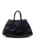 SANTA CROCE SMALL BLACK LEATHER BAG