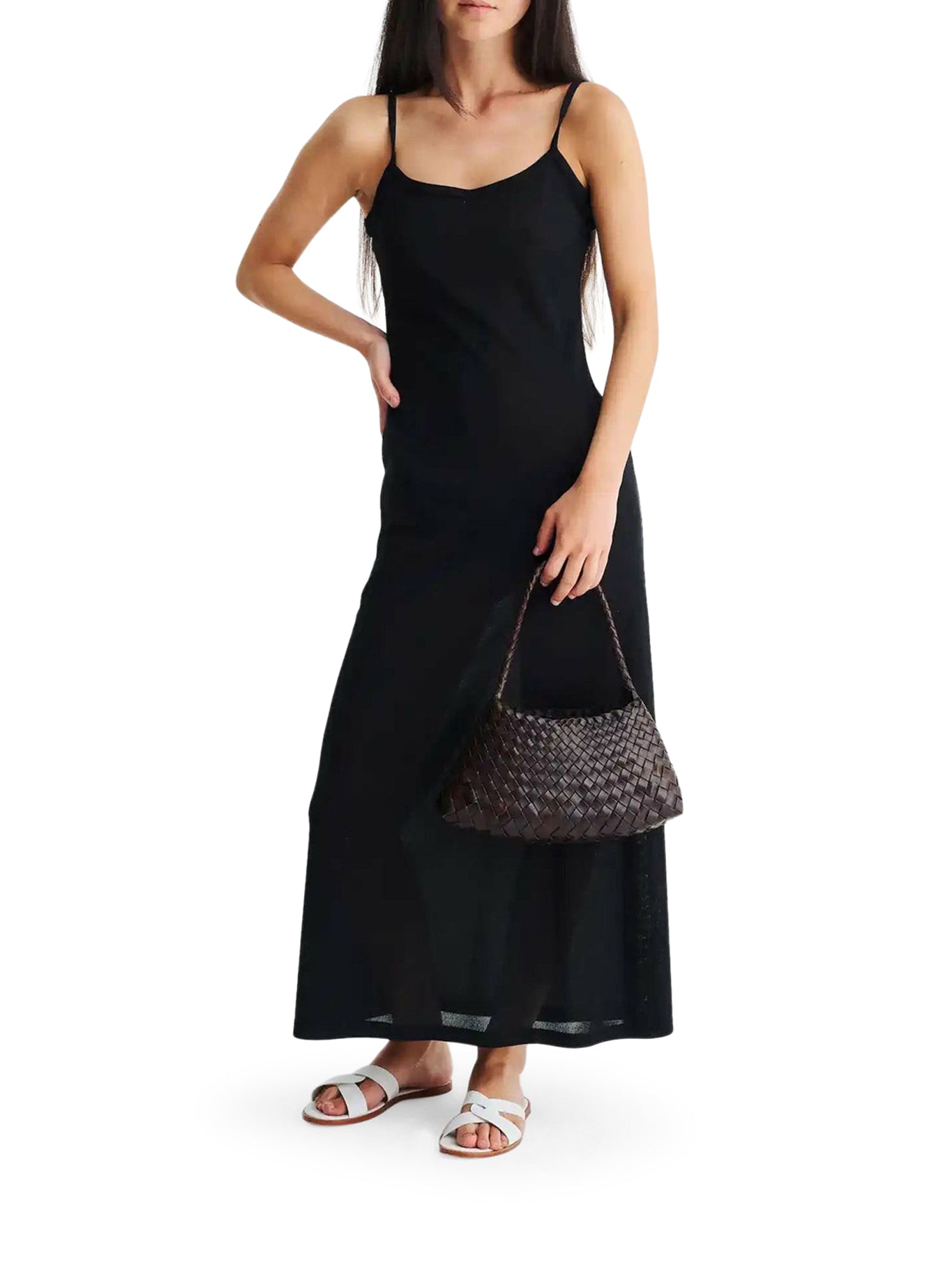 ROSANNA MINI BAG IN DARK BROWN WOVEN LEATHER
