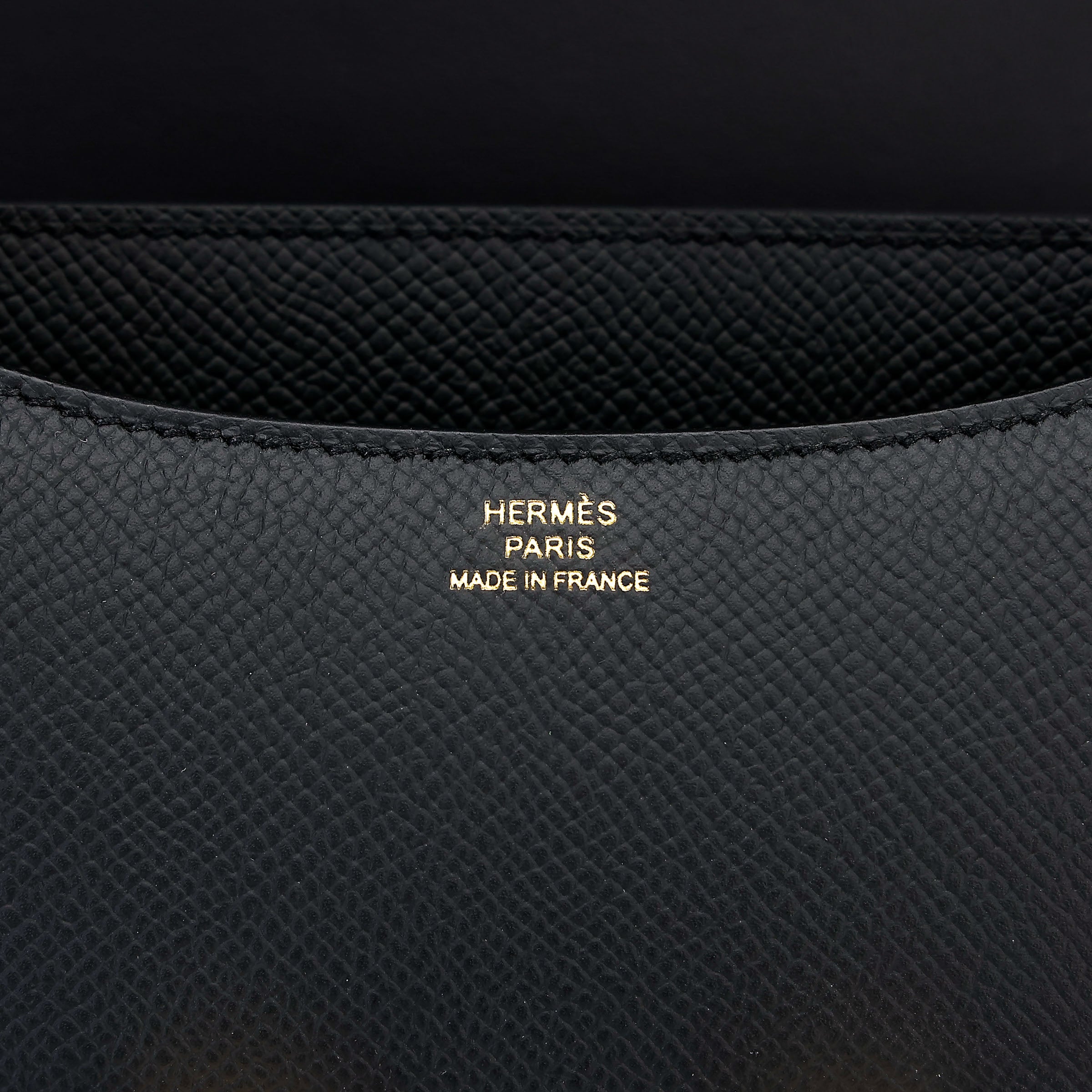 HERMÈS Constance Mini Noir (89) Epsom Brushed Gold hardware K (2025)