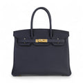 HERMÈS Birkin 30 Noir (89) Togo Gold hardware K (2025)