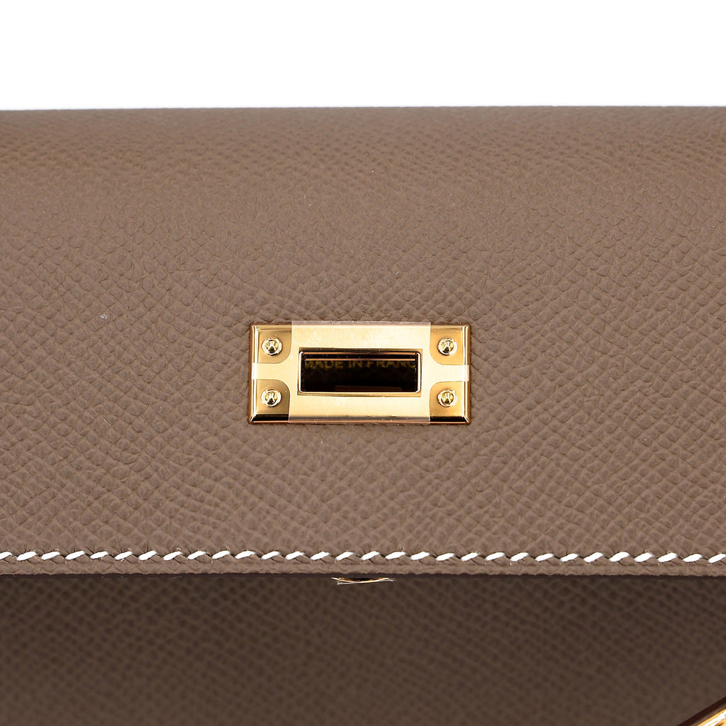 HERMÈS Kelly 25 Sellier Etoupe (18) Epsom Gold hardware K (2025)