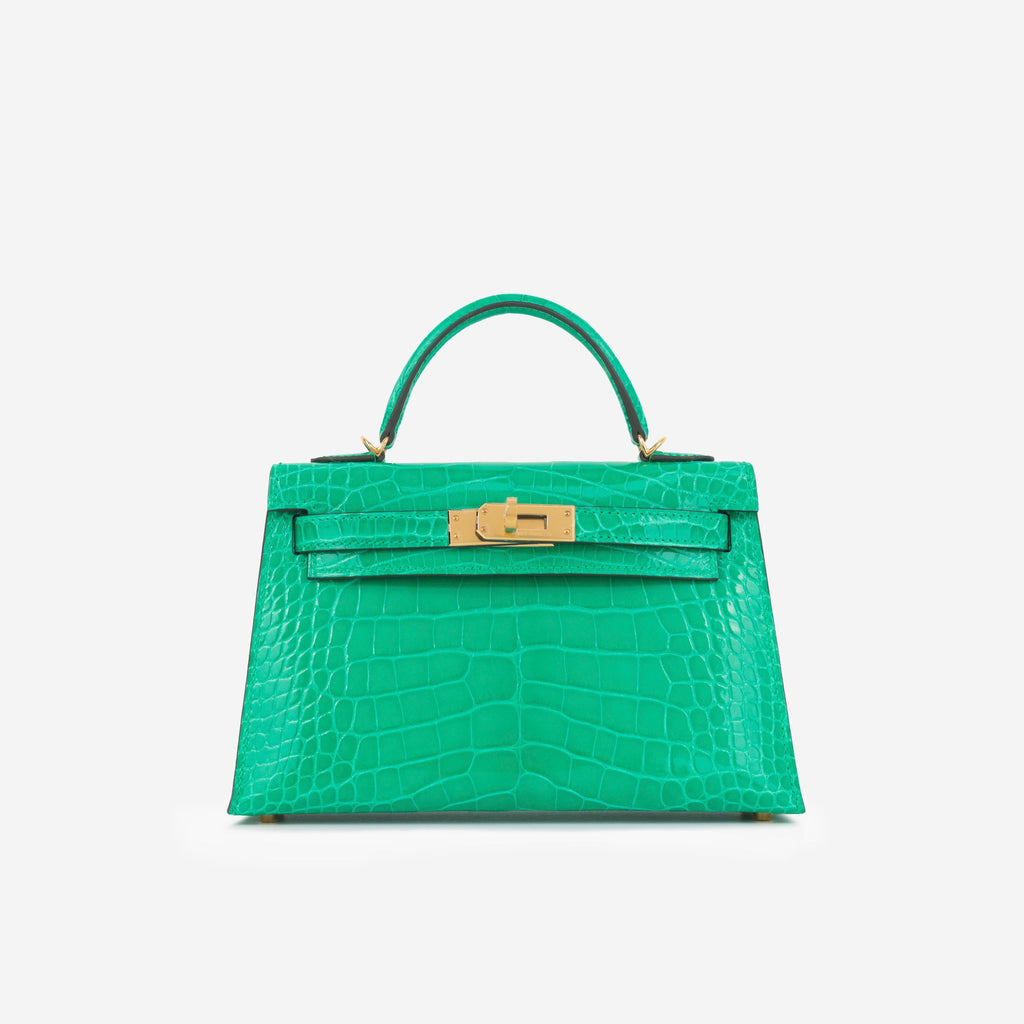 Mini Kelly  - Vert Jade Alligator