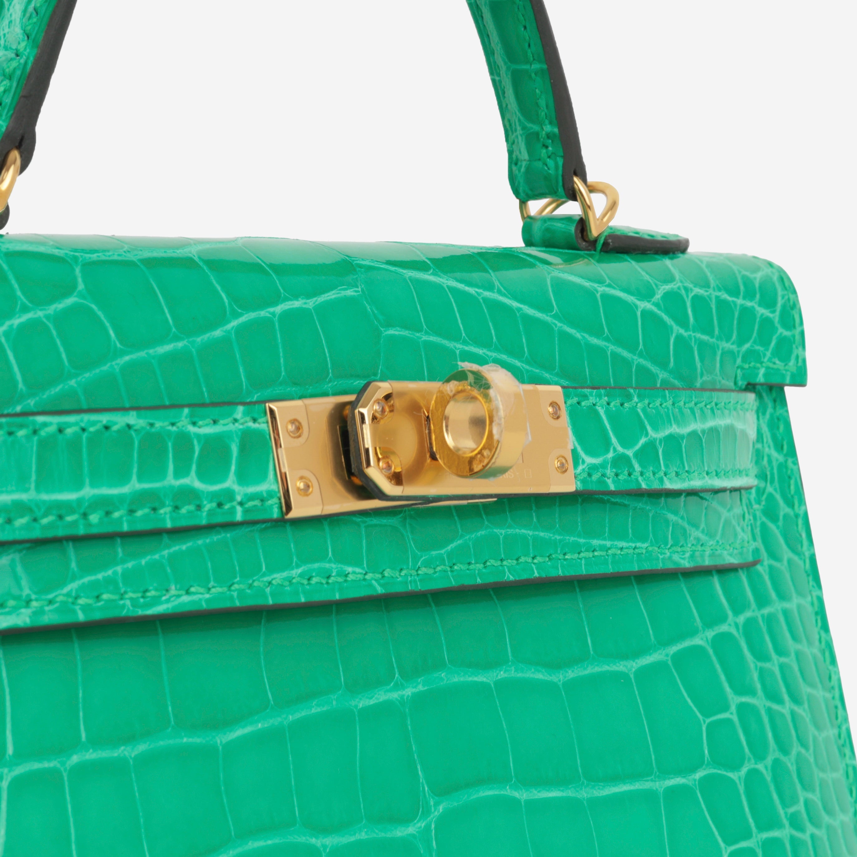 Mini Kelly  - Vert Jade Alligator
