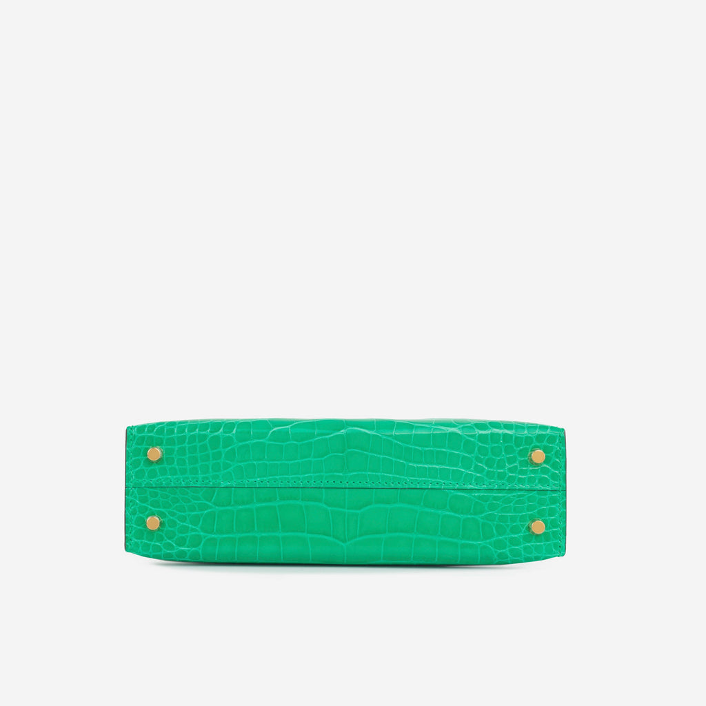 Mini Kelly  - Vert Jade Alligator
