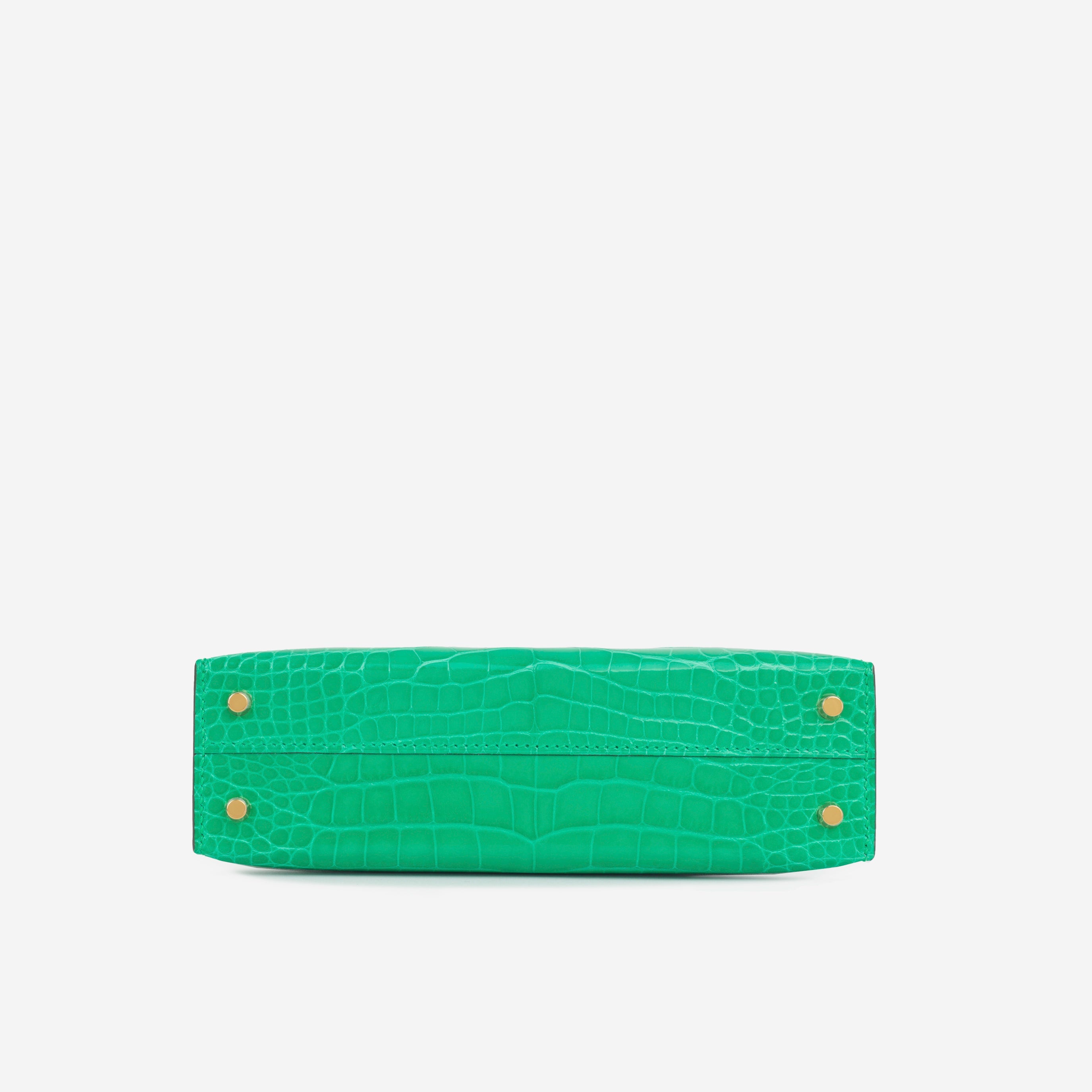 Mini Kelly  - Vert Jade Alligator
