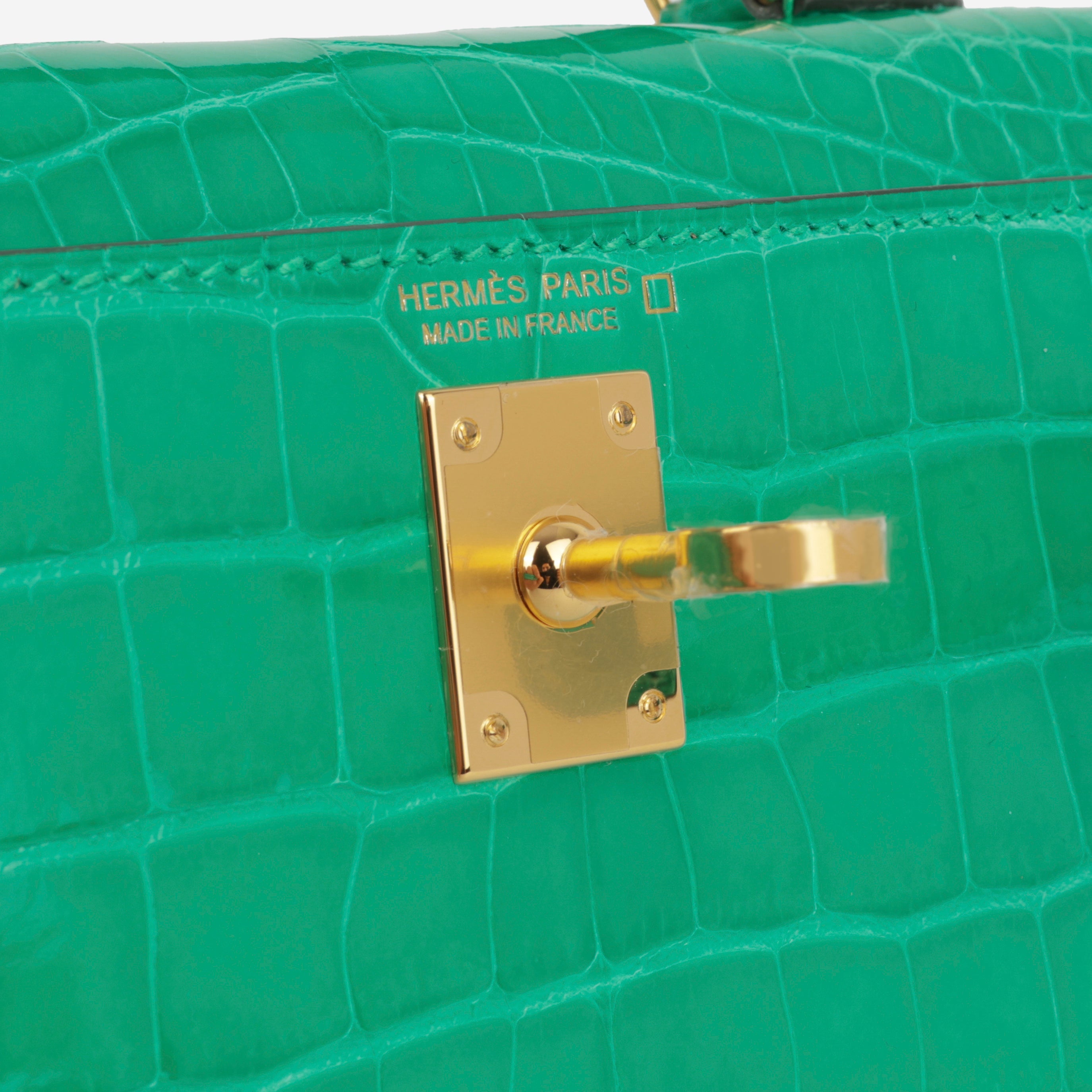 Mini Kelly  - Vert Jade Alligator