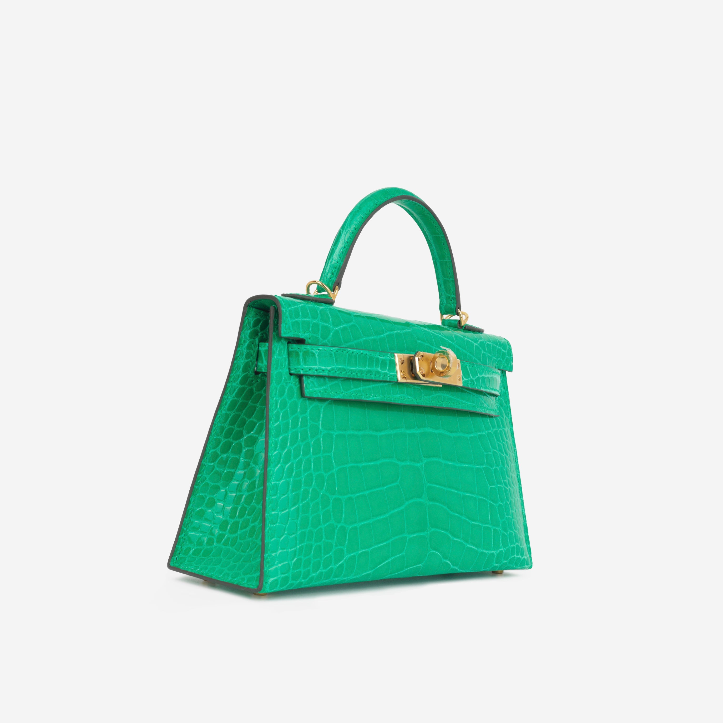 Mini Kelly  - Vert Jade Alligator