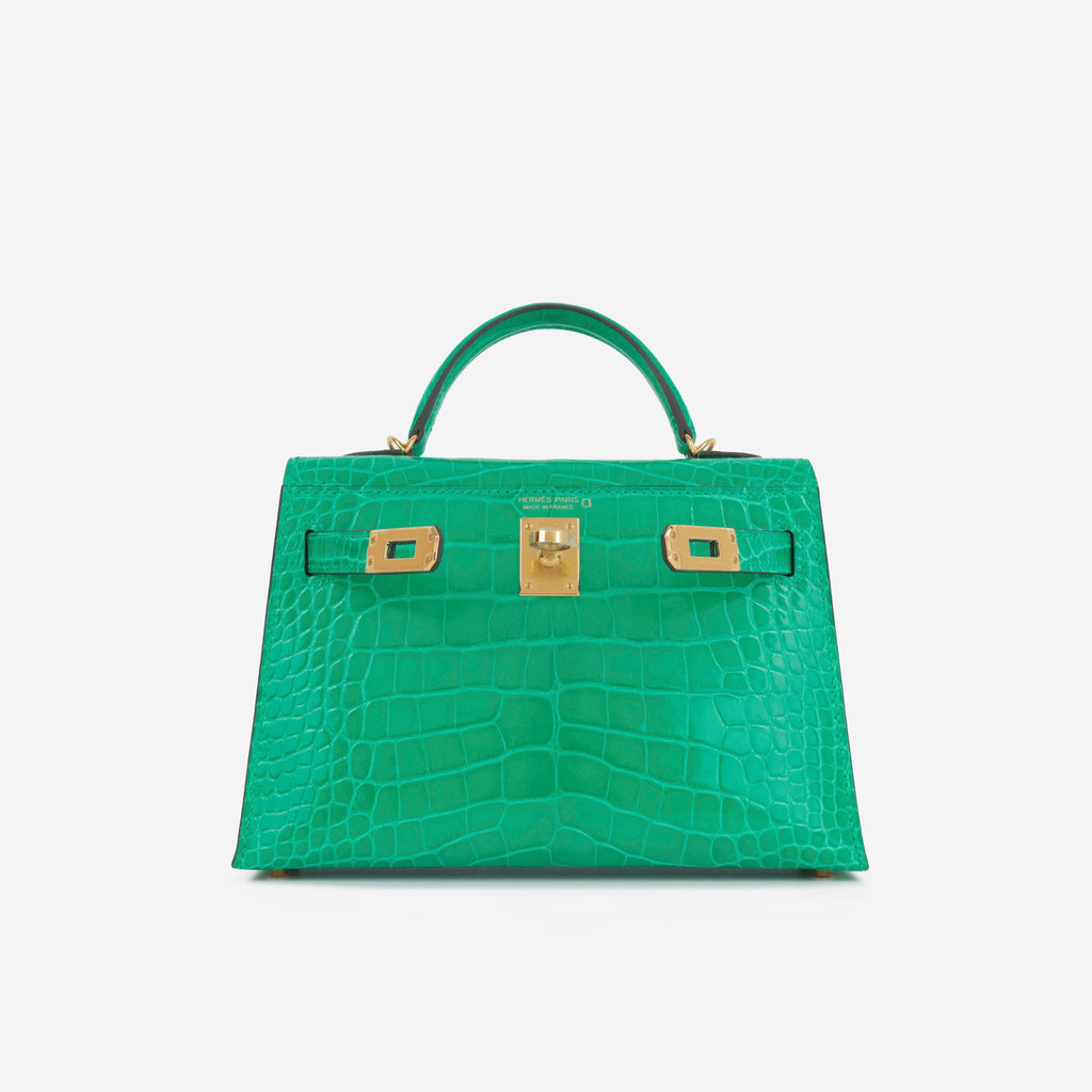 Mini Kelly  - Vert Jade Alligator