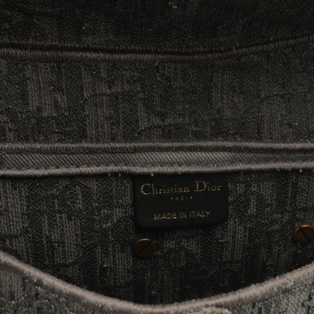 Dior Medium Saddle - Grey Oblique Canvas | Gold Hardware
