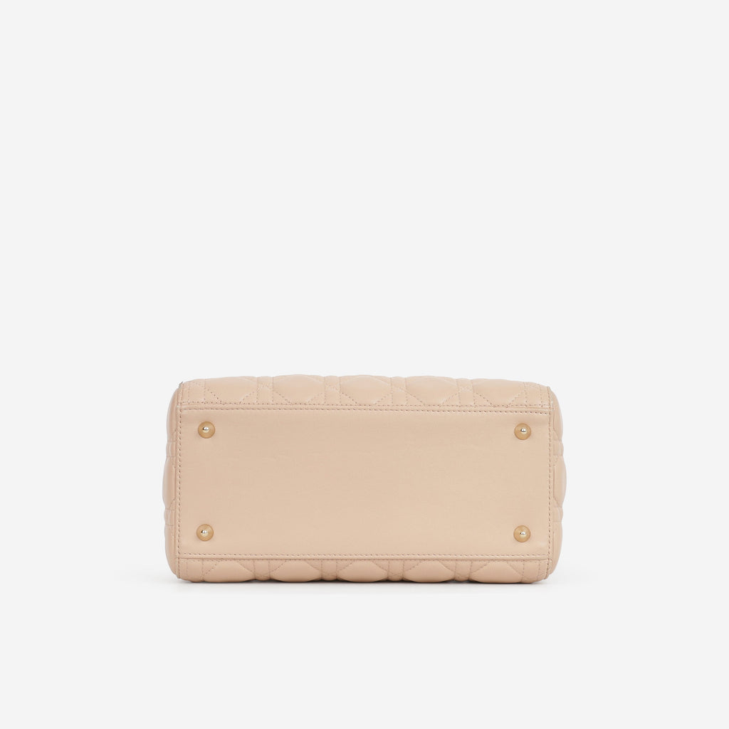 Medium Lady Dior - Blush Lambskin | Champagne Gold Hardware
