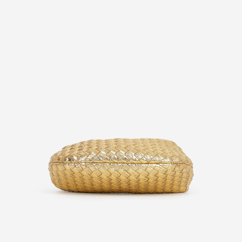 Bottega Veneta Mini Jodie - Gold Metallic Intrecciato | Gold Hardware