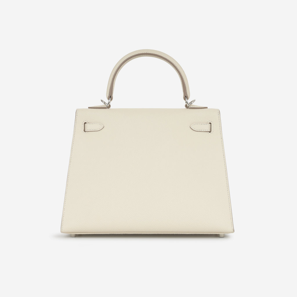 Hermès Kelly 25 - Craie Epsom | Palladium Hardware