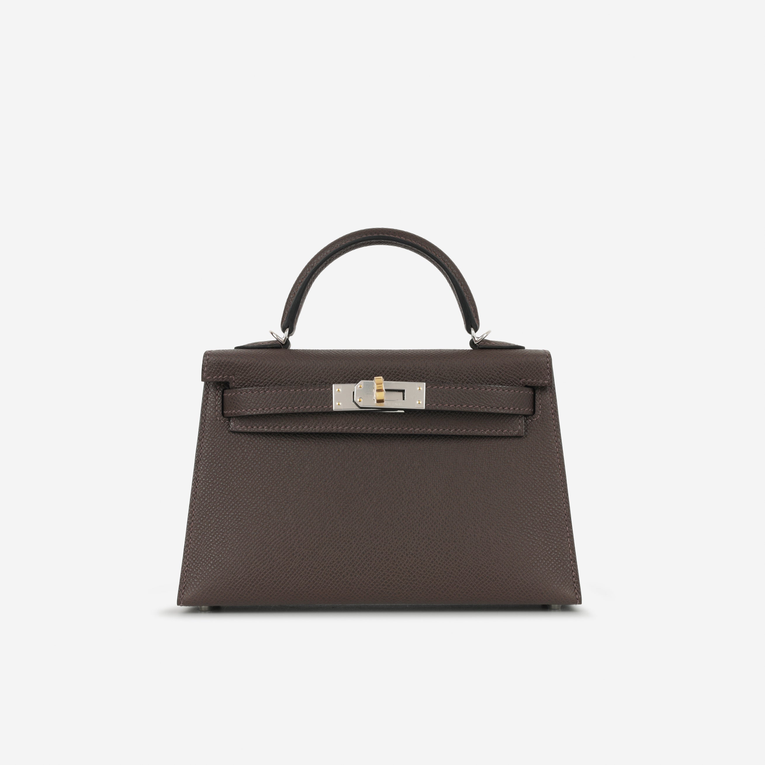 Hermès Mini Kelly - Ebene Epsom | Electrum Hardware