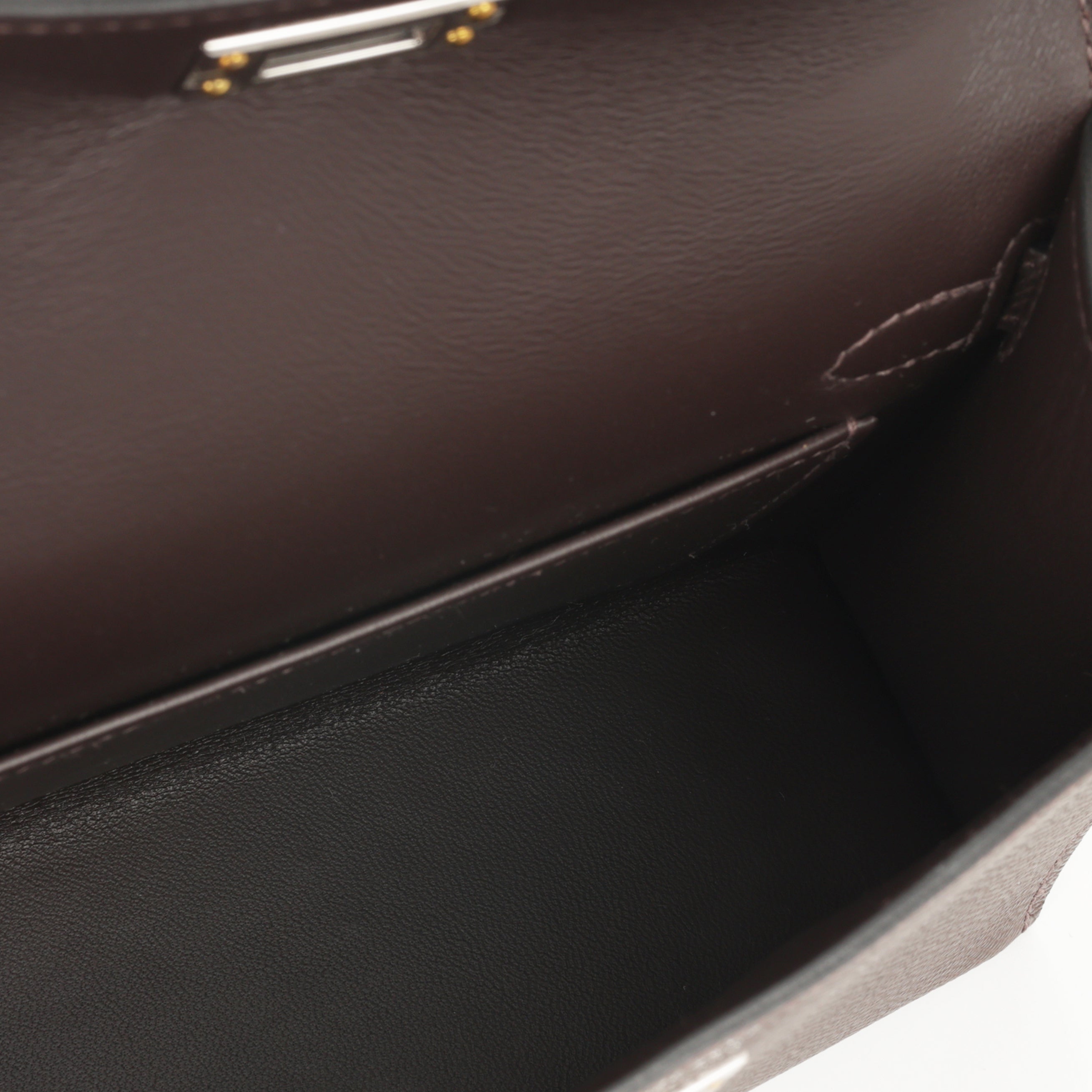 Hermès Mini Kelly - Ebene Epsom | Electrum Hardware