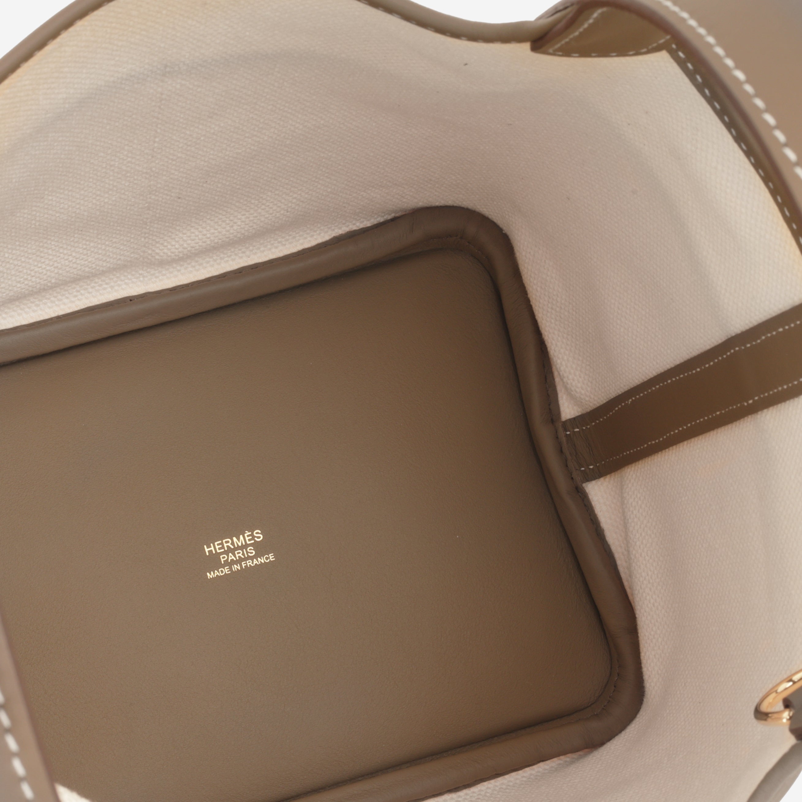 Hermès Picotin 18 Cargo - Ecru Canvas / Etoupe Swift | Gold Hardware