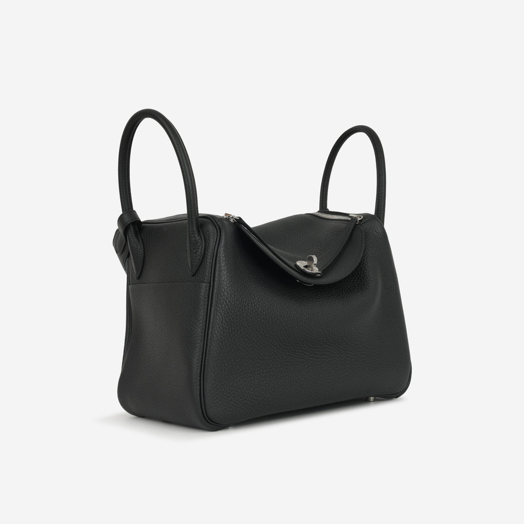 Hermès Lindy 30 - Noir Clemence - Palladium Hardware
