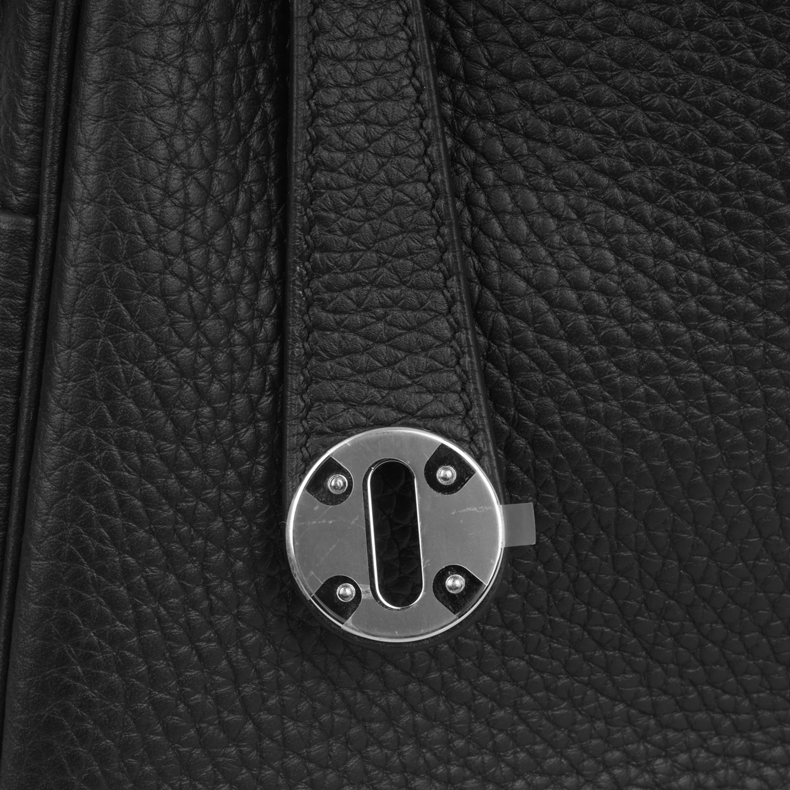 Hermès Lindy 30 - Noir Clemence - Palladium Hardware