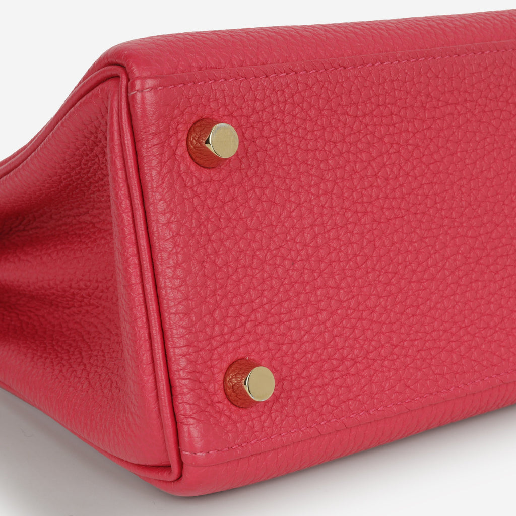 Hermès Kelly 25 - Framboise Togo | Gold Hardware