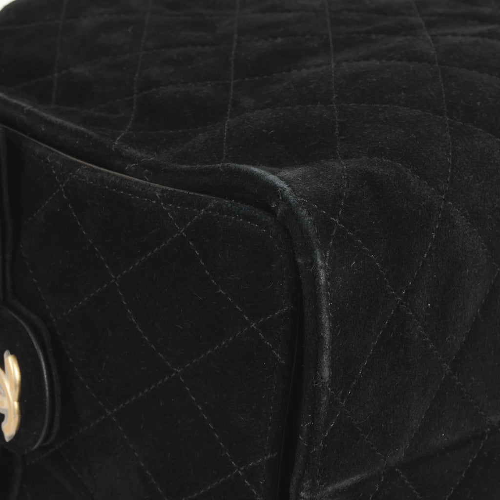Chanel Medium 25 Hobo Bag - Black Suede | Gold Hardware