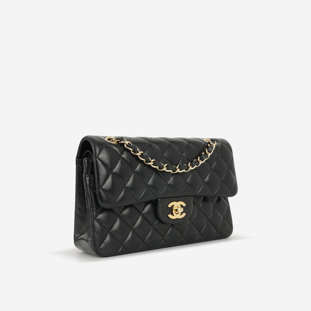 Chanel Small Classic Flap - Black Lambskin | Gold Hardware