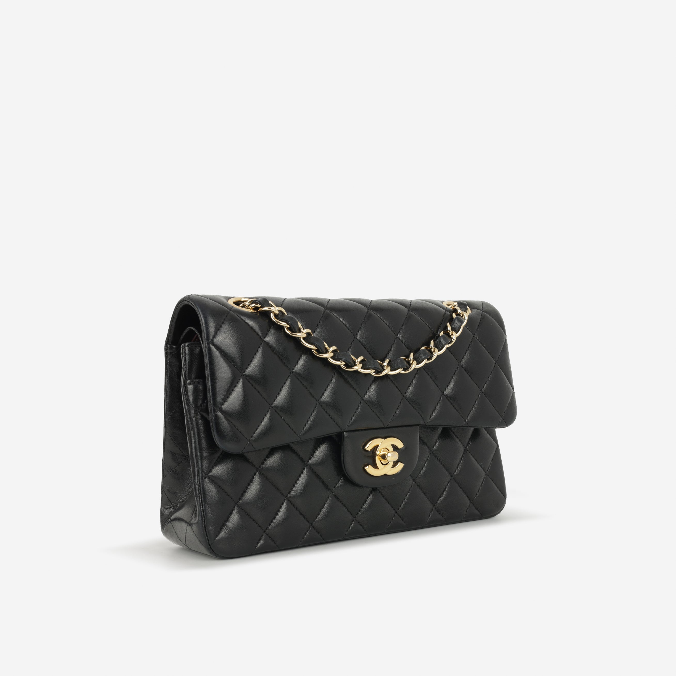 Chanel Small Classic Flap - Black Lambskin | Gold Hardware