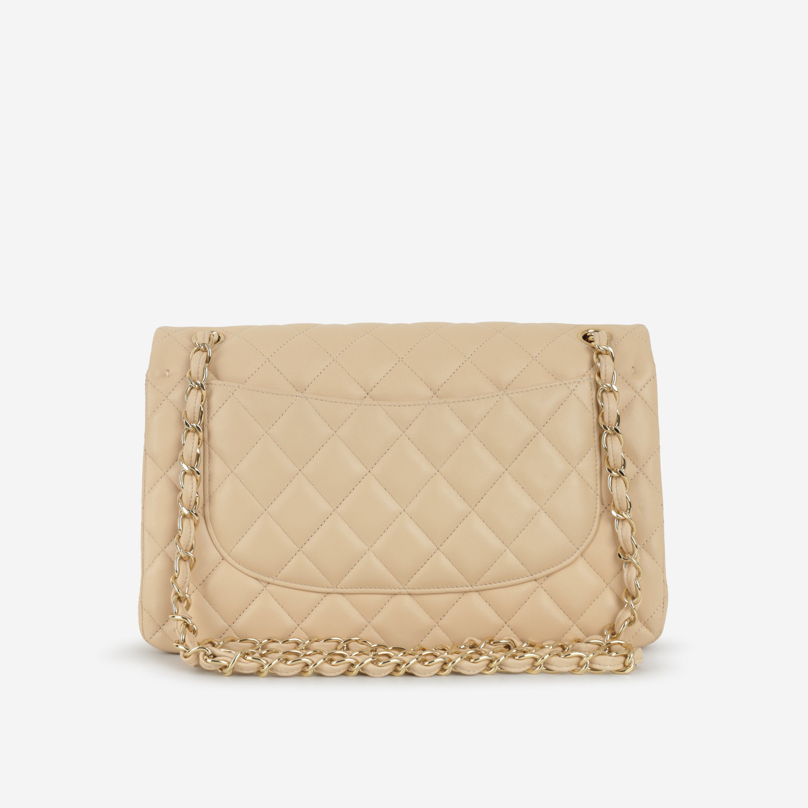 Chanel Classic Jumbo Double Flap - Beige Lambskin | Gold Hardware