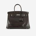 Hermès Birkin 35 - Graphite Crocodile Porosus | Palladium Hardware