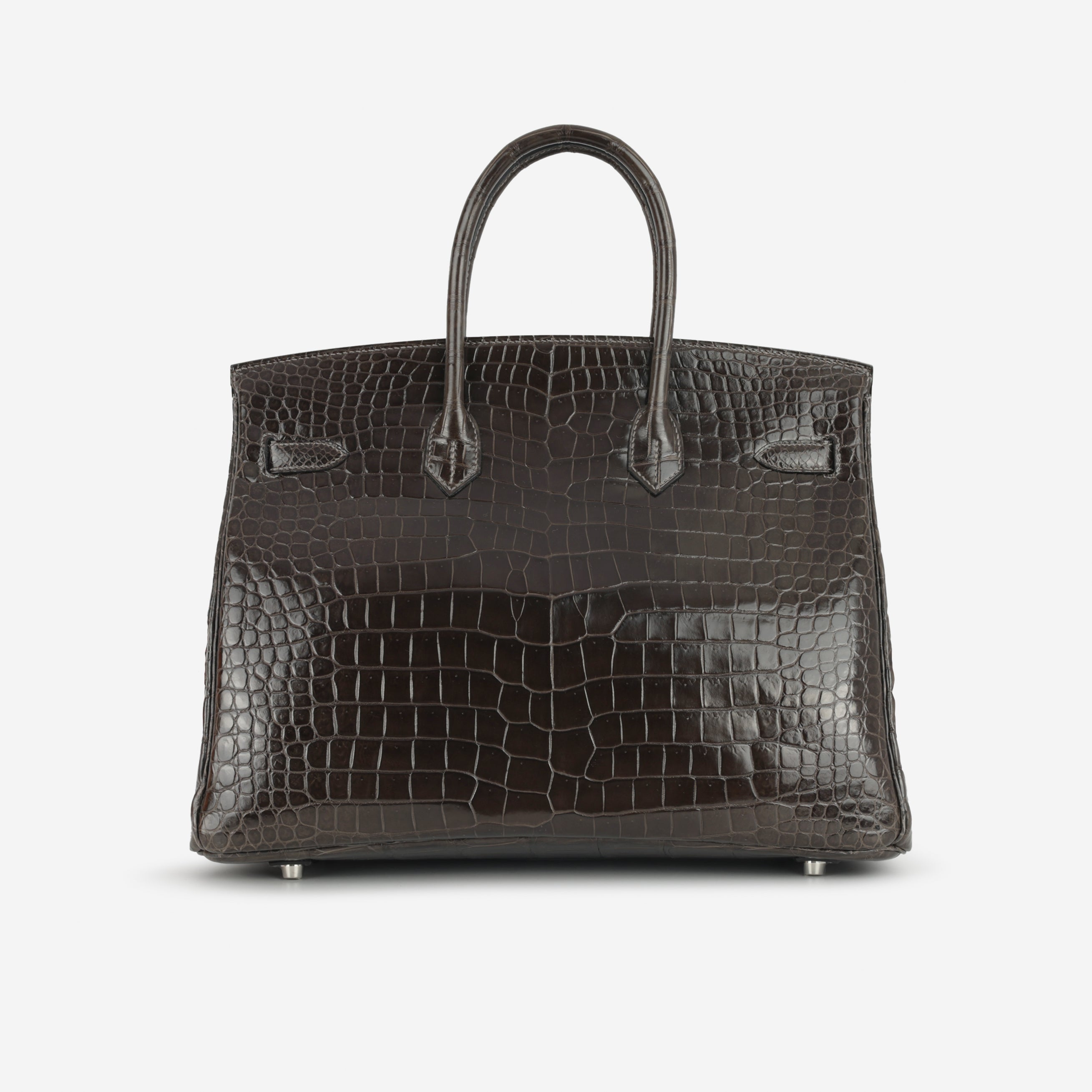 Hermès Birkin 35 - Graphite Crocodile Porosus | Palladium Hardware