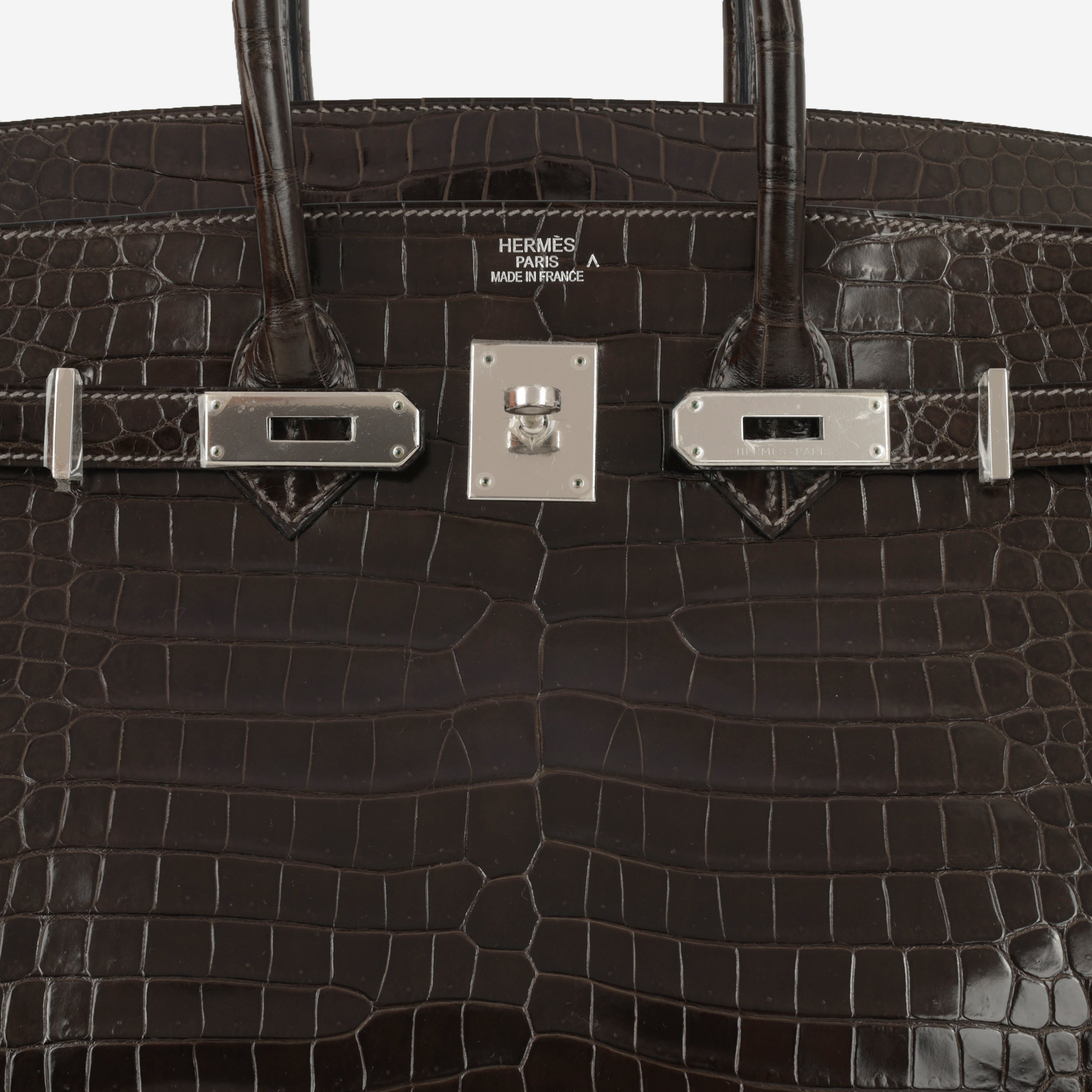 Hermès Birkin 35 - Graphite Crocodile Porosus | Palladium Hardware