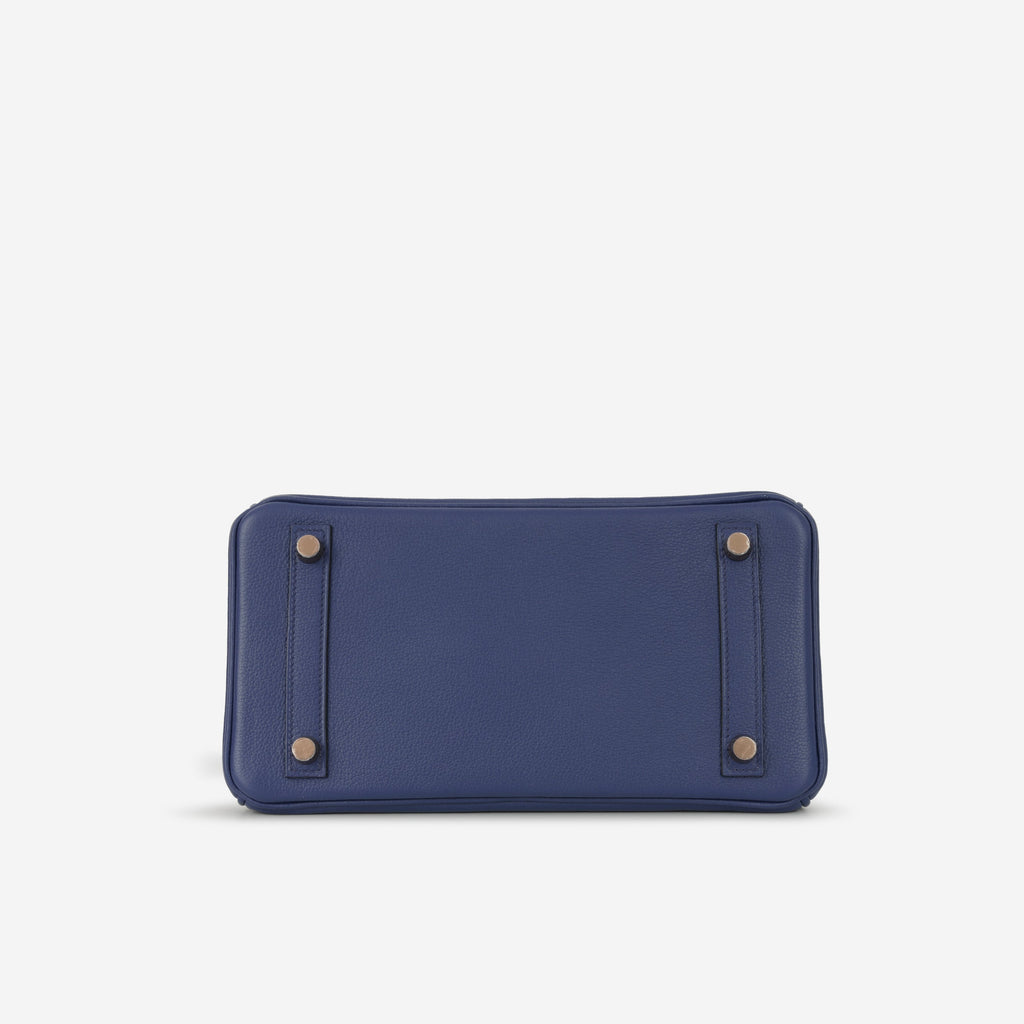 Hermès Birkin 25 Touch - Bleu Saphir Novillo / Blue Marine Alligator | Rose Gold Hardware