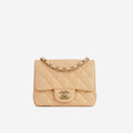 Chanel Mini Flap Square - Peach Lambskin | Champagne Gold Hardware