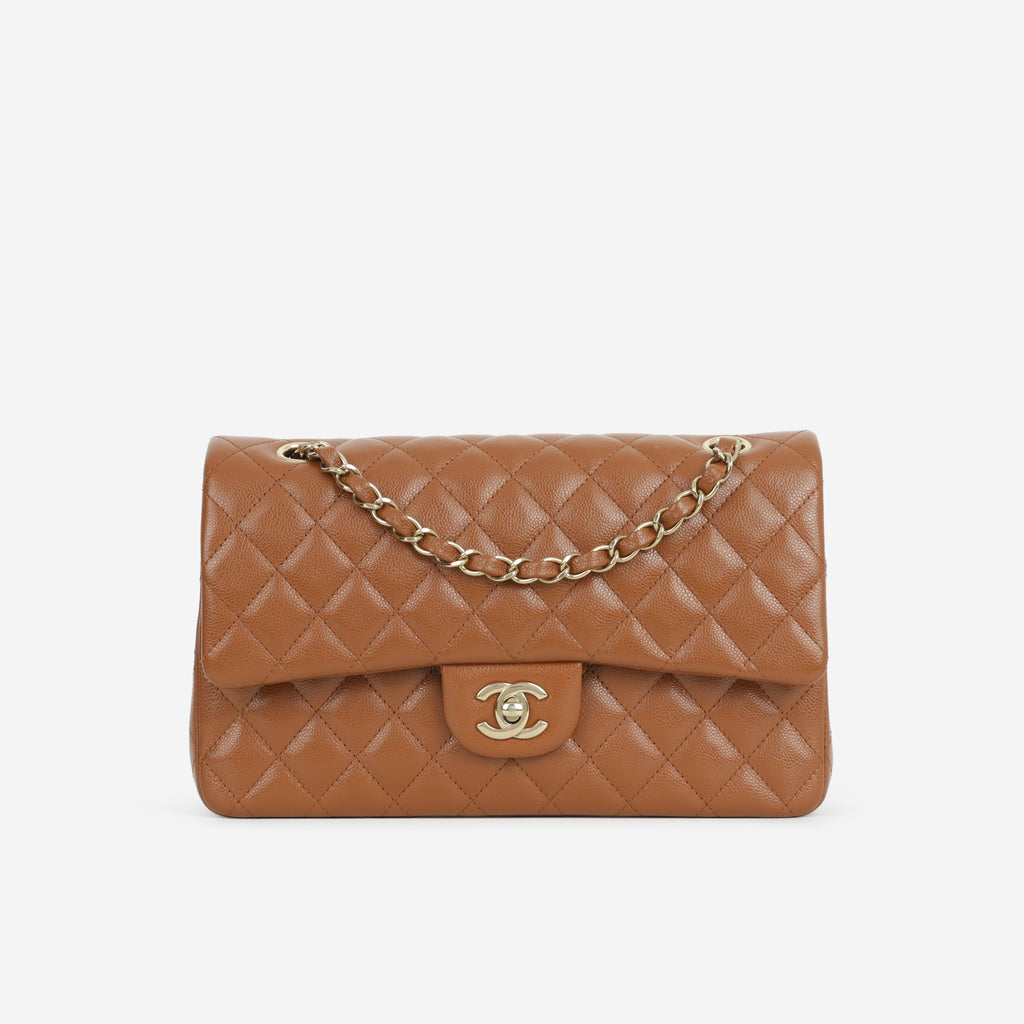Chanel Medium Classic Flap - Tan Caviar | Champagne Gold Hardware