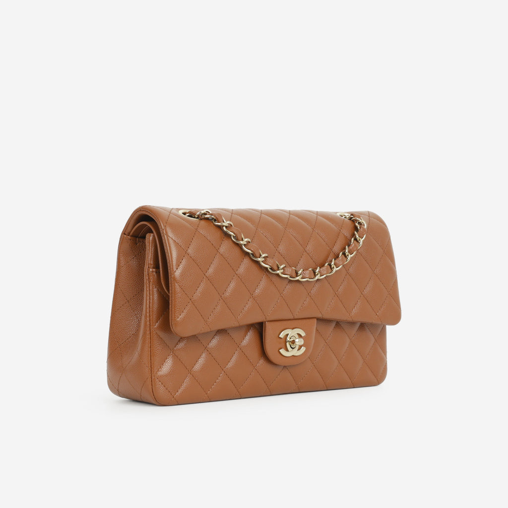 Chanel Medium Classic Flap - Tan Caviar | Champagne Gold Hardware